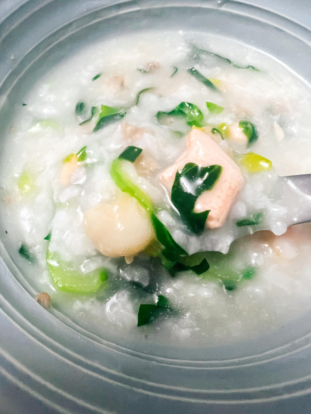 三文鱼片粥