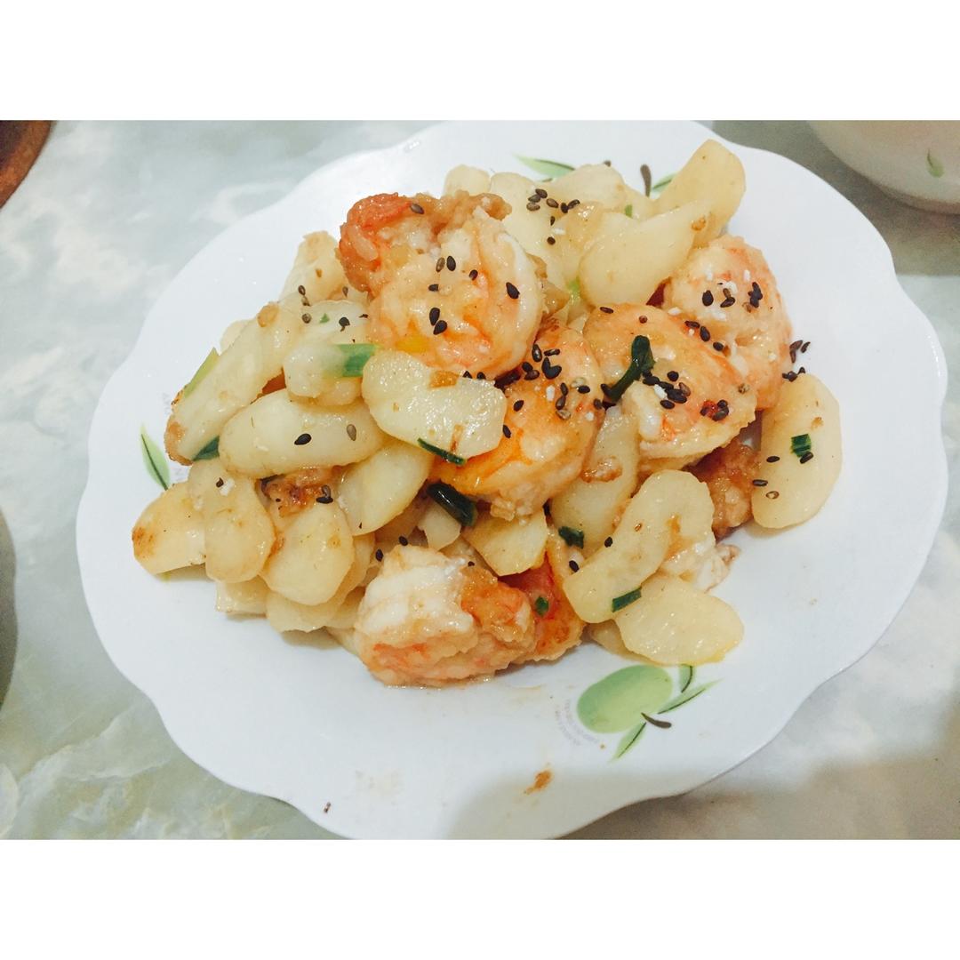 荸荠腰果虾仁