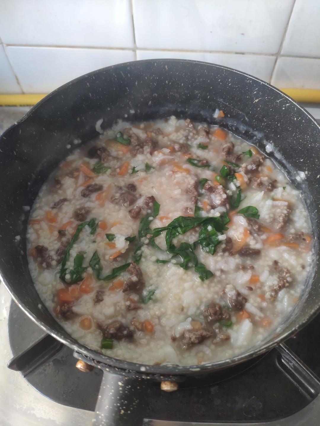 山药肉末小米粥【宝宝辅食】