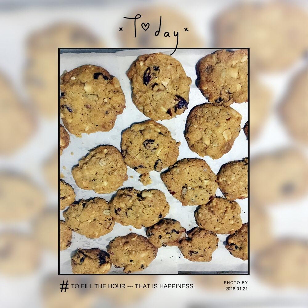 阿八喜欢的奶味坚果果干软饼（好长。。）🍪