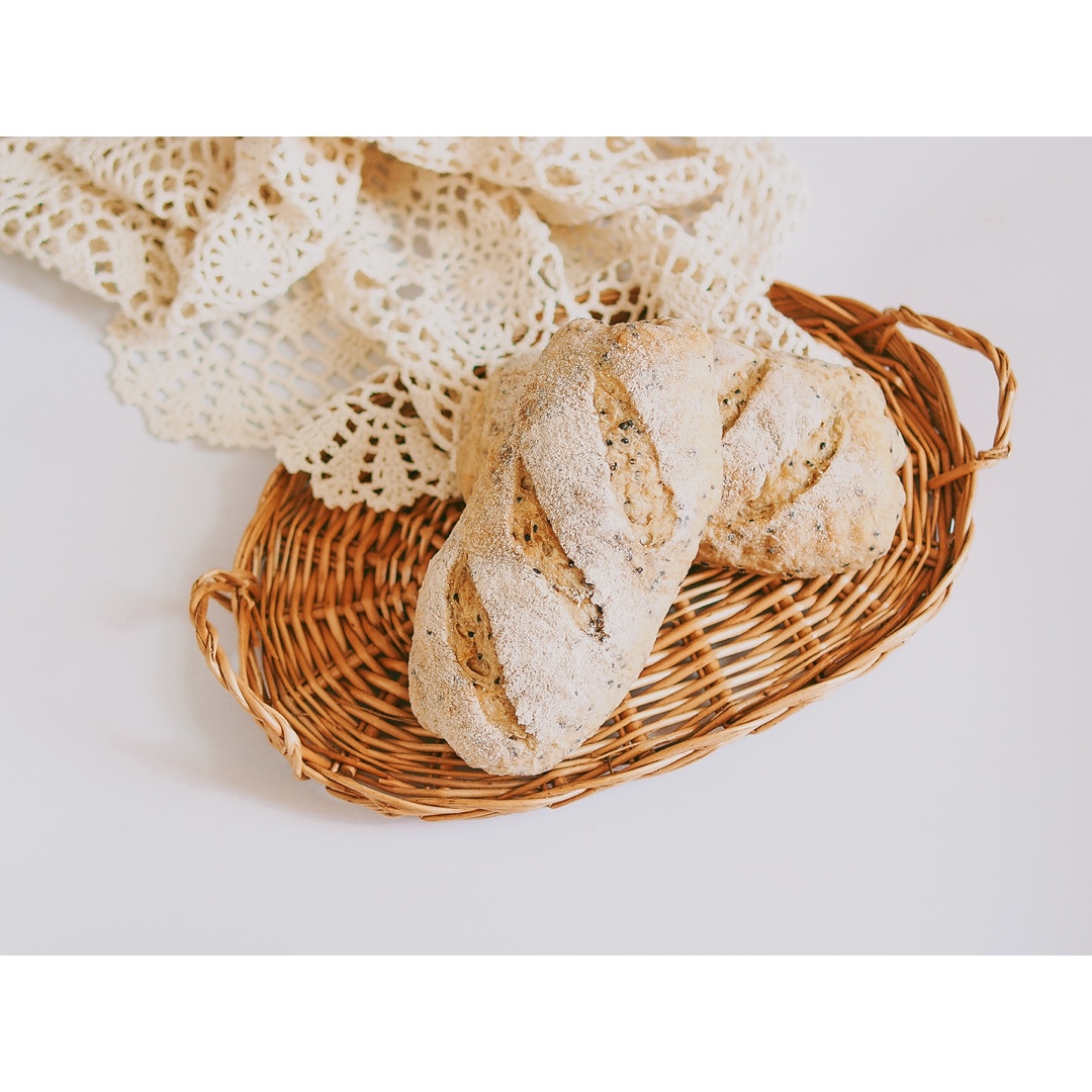 亚麻籽面包（免揉欧式面包）