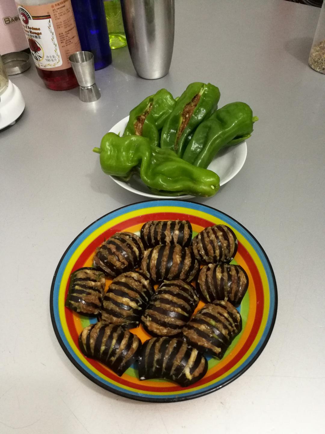 灯笼茄子～青椒酿肉