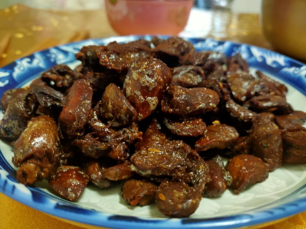 干煸孜然鸡心的做法