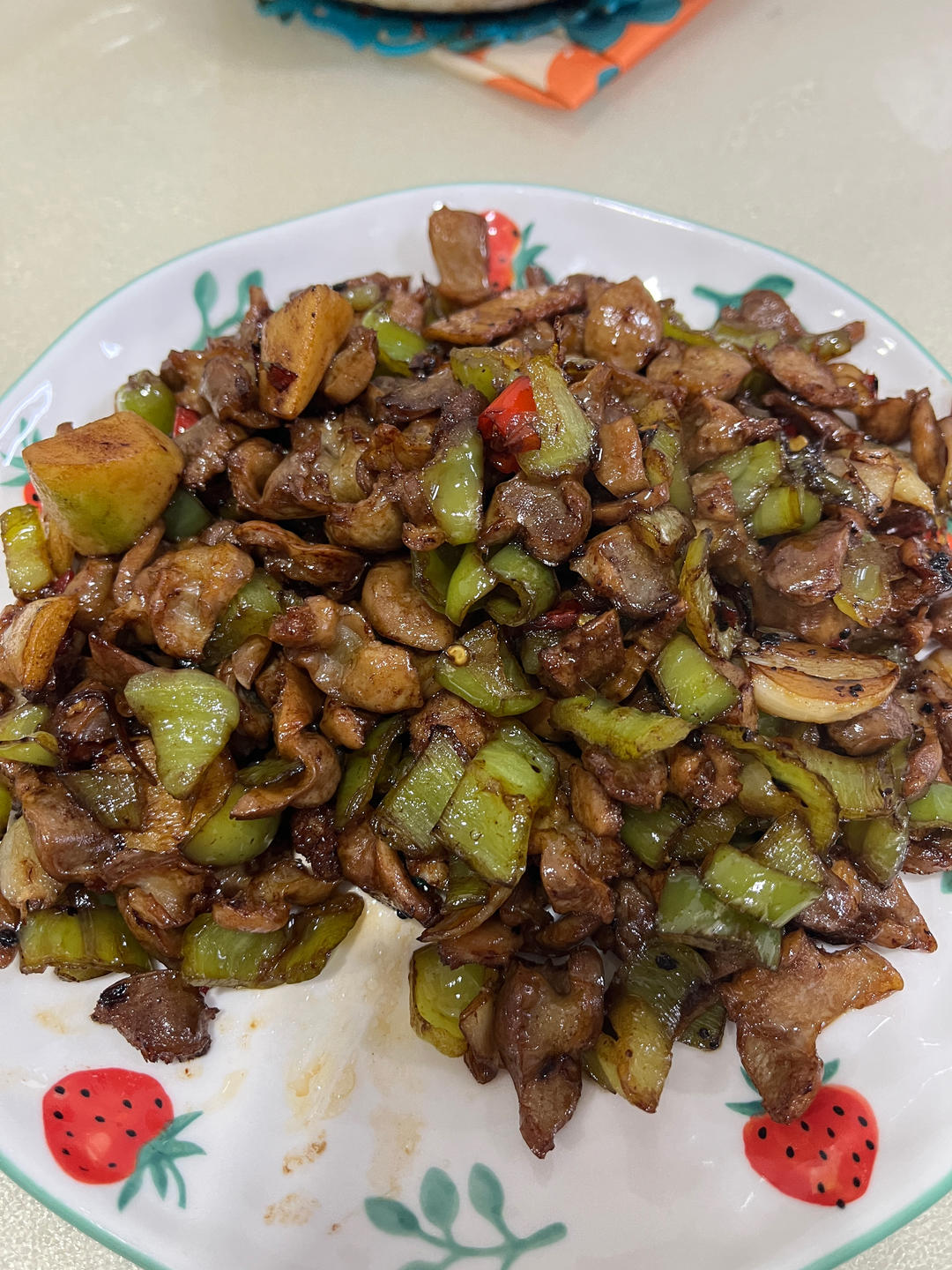 爆炒鸡胗