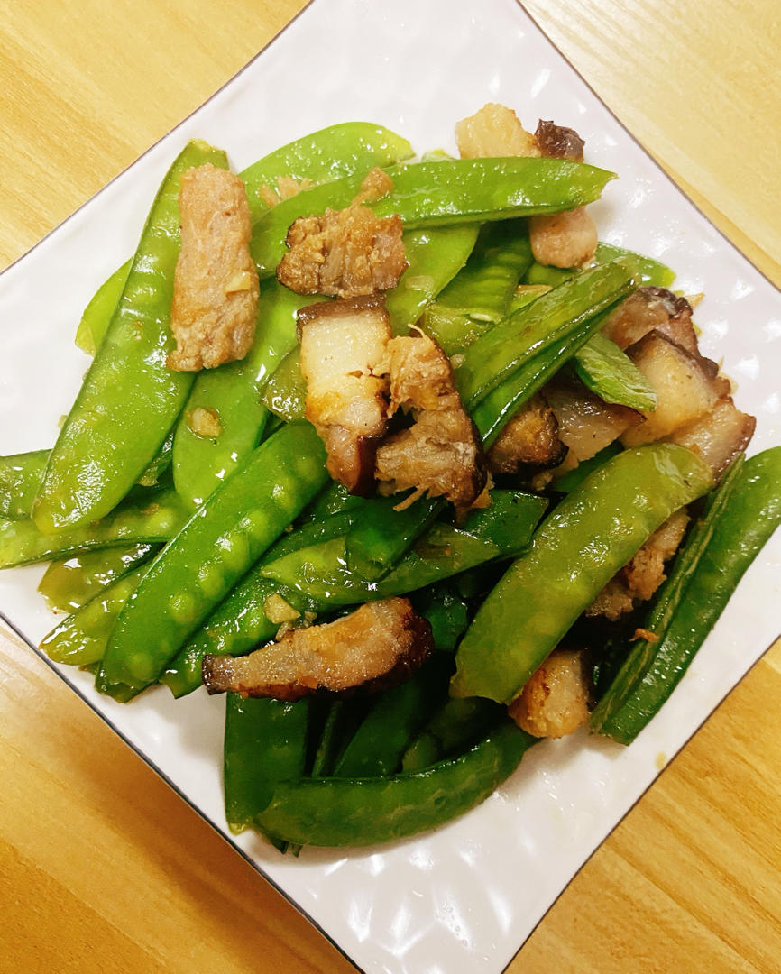 腊肉炒荷蘭豆