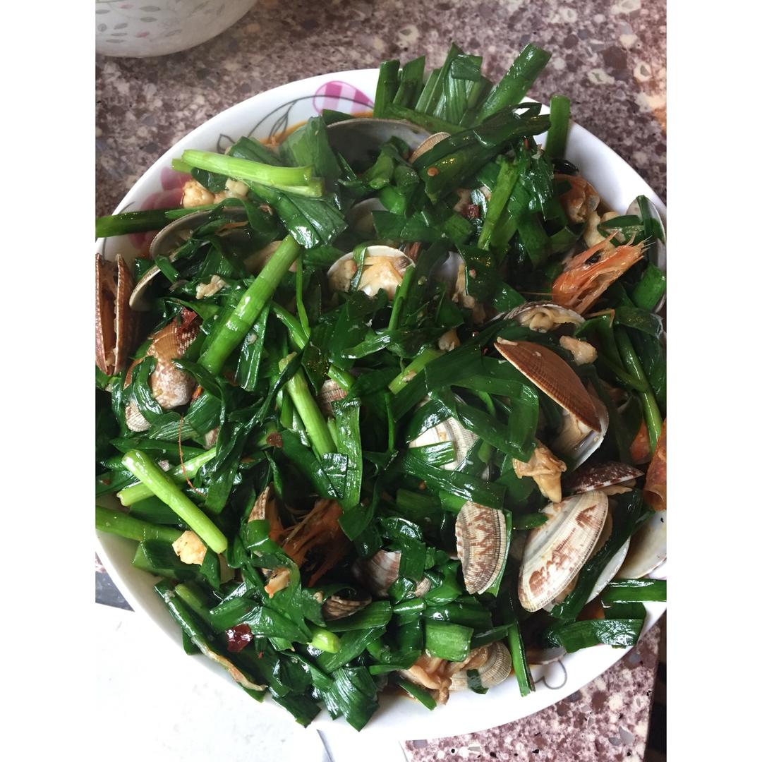 花蛤炒韭菜
