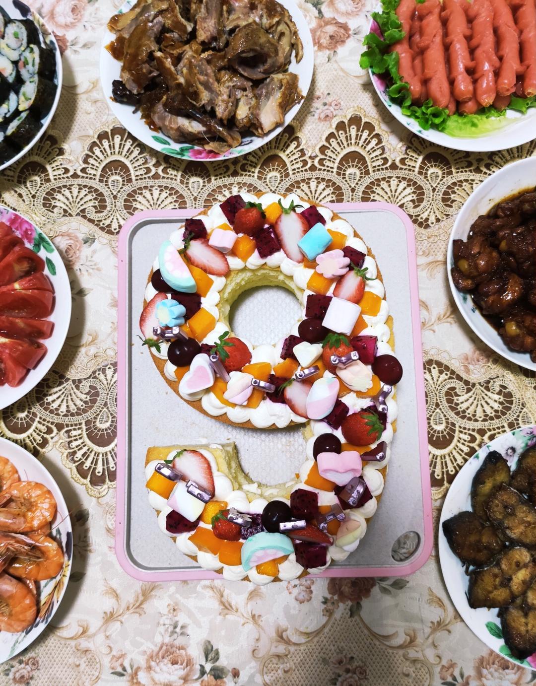 🎀数字生日蛋糕➿详细过程