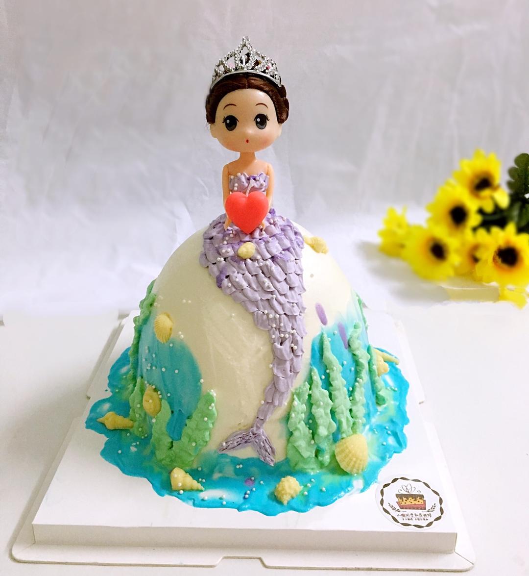 亲_钦宝贝做的美人鱼蛋糕