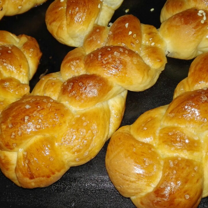 砂糖麻花面包（两股辫子）