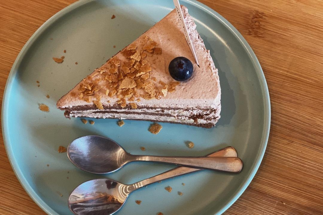 可可摩卡奶油蛋糕（香蕉馅）附可可戚风胚制作