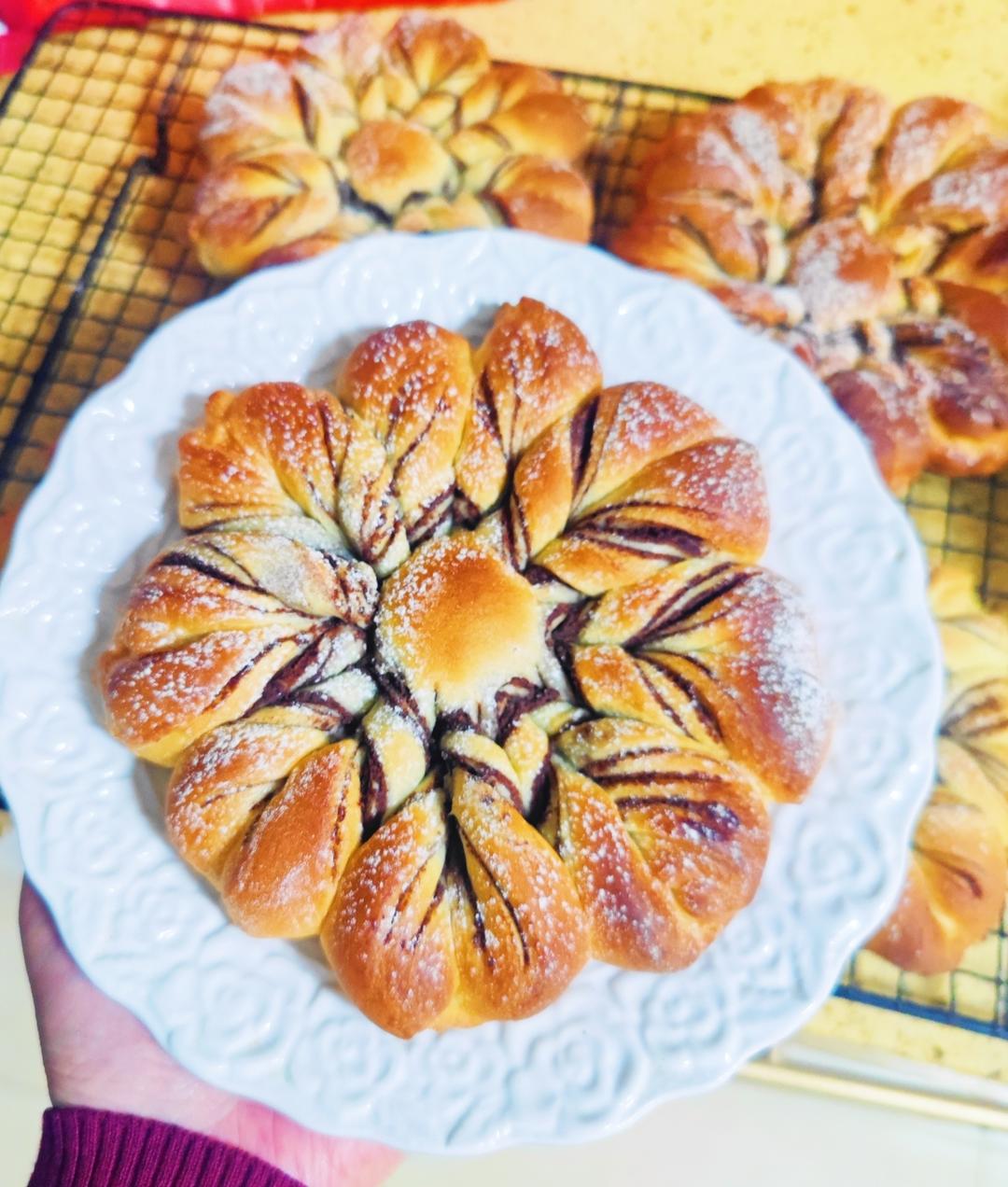 圣诞雪花❄️豆沙面包