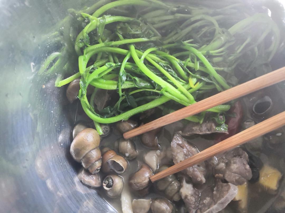 螺蛳猪肺的做法