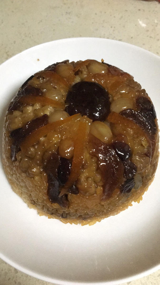 沐潼奶奶做的猪油夹沙八宝饭古法蒸糯米