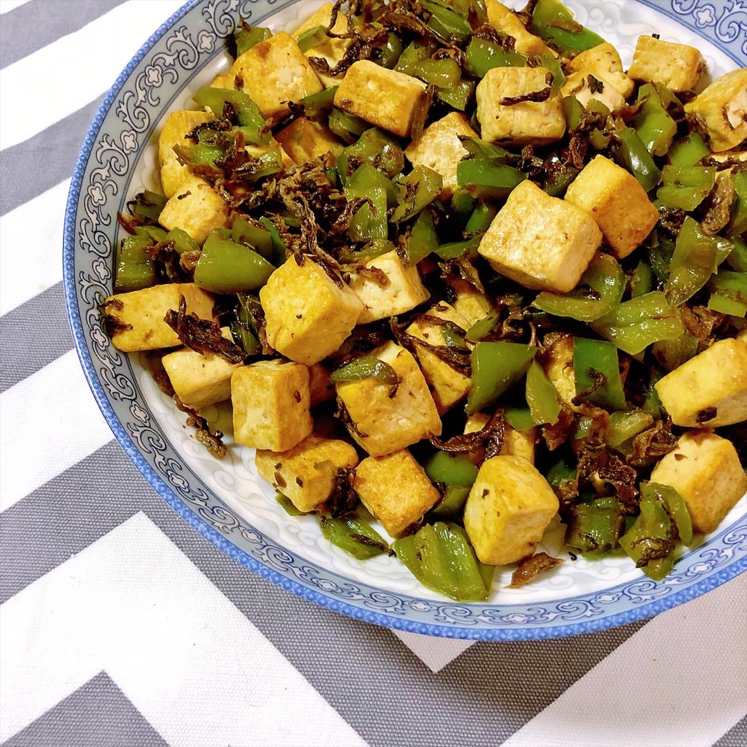 香辣青椒豆腐丁【白粥伴侣】