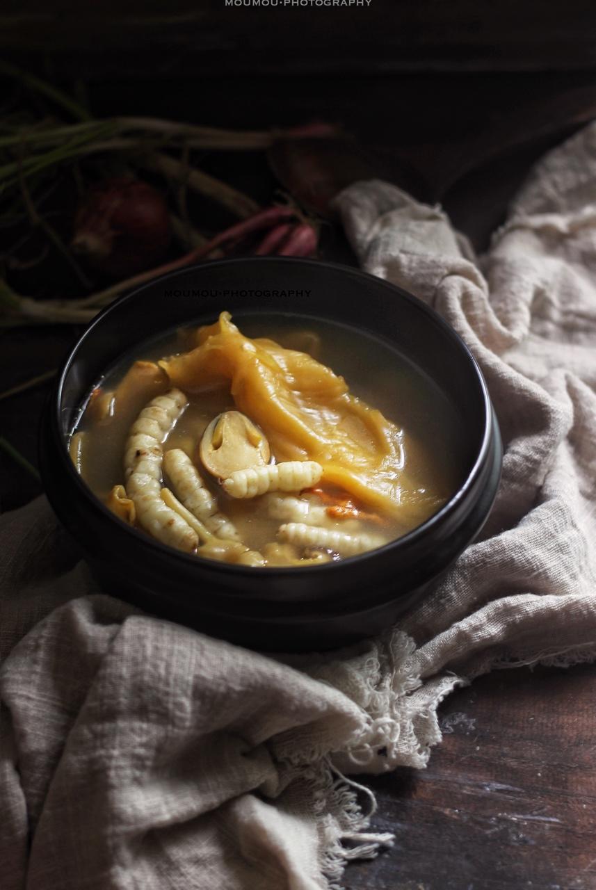 杂菌地蚕花胶汤