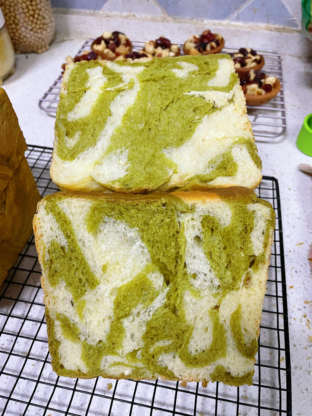 绿色心情---抹茶手撕小吐司