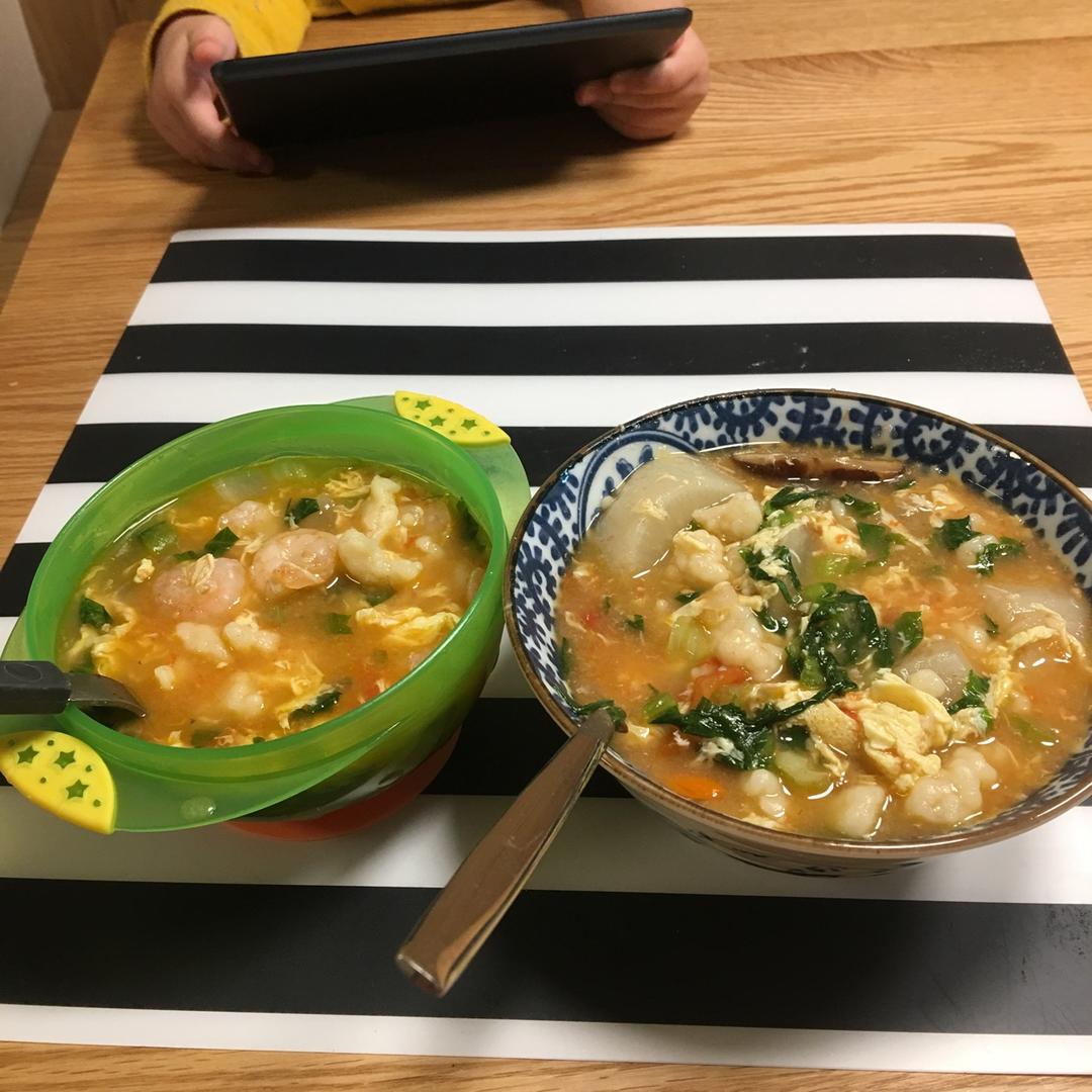 海鲜疙瘩汤