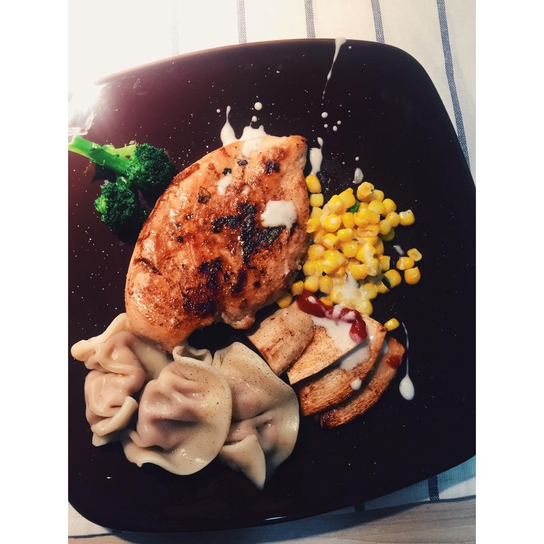 酷炫屌炸天好吃的煎鸡胸肉（香蒜蜂蜜煎鸡胸肉）