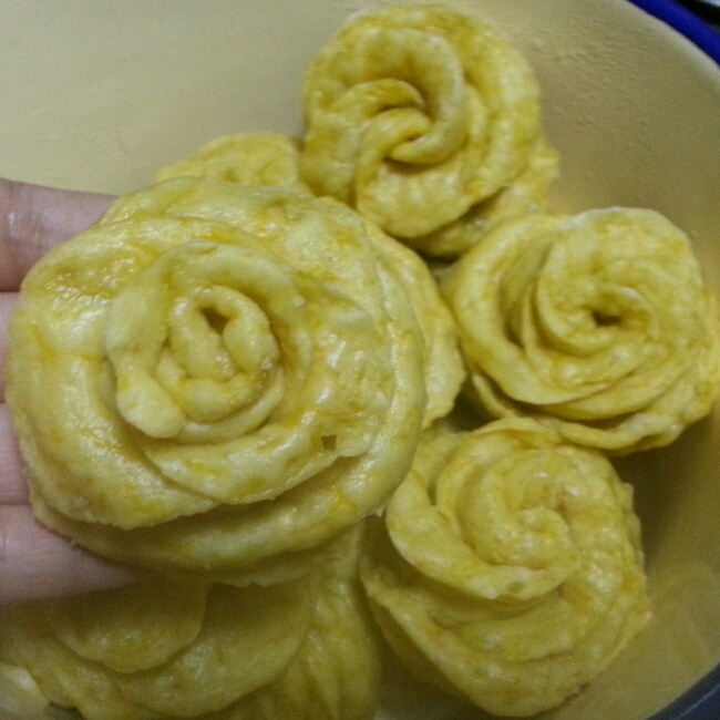 南瓜玫瑰花馒头