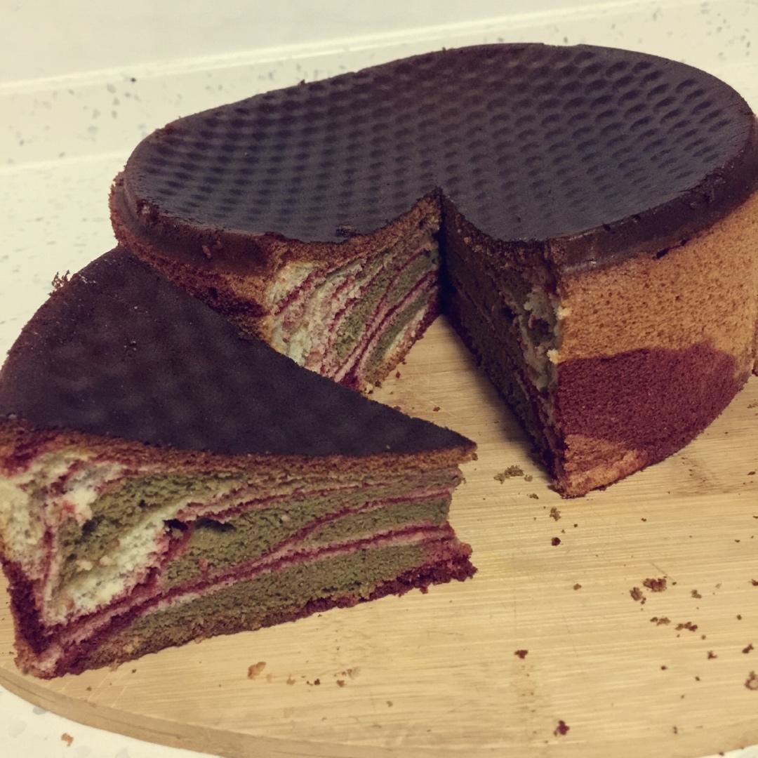 “老公”炫彩戚风蛋糕