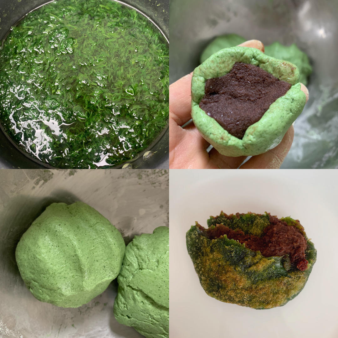 我爱坏宝宝做的青团原料艾草泥汁的做法