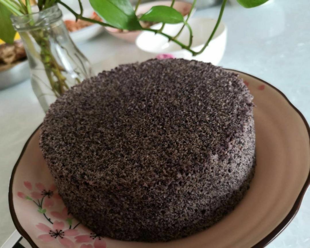 黑米蒸蛋糕（简单易做）