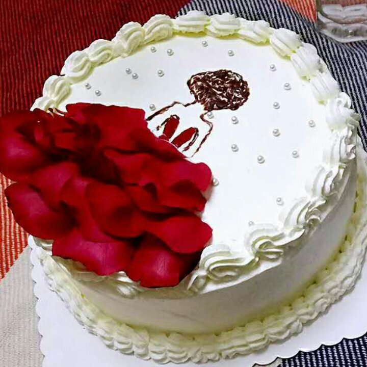 玫瑰花奶油蛋糕