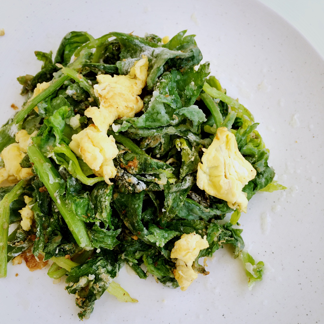 蒸芹菜叶（蒸野菜）