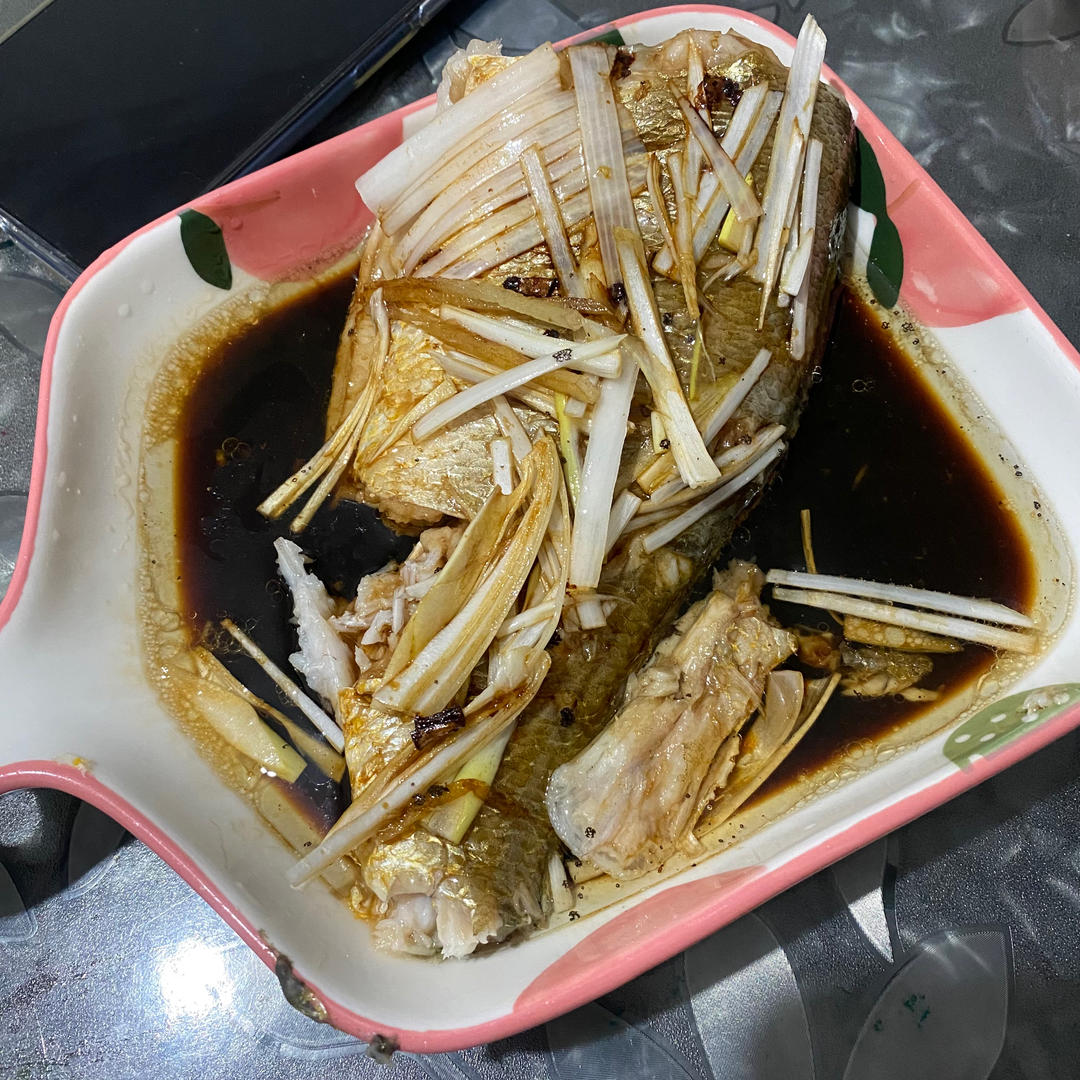 零难度♨️清蒸大黄鱼，肉质超鲜嫩~