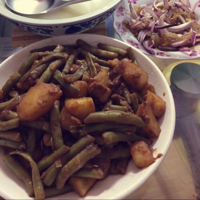 土豆炖豆角