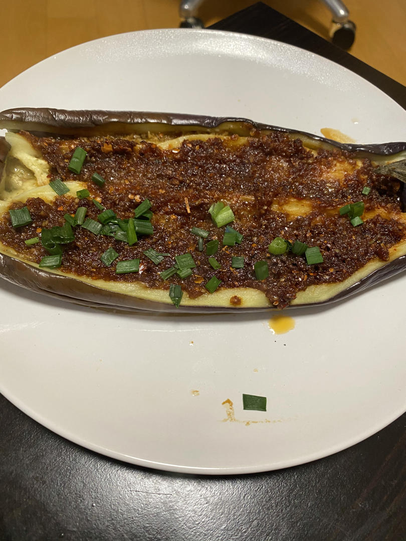【微波炉烤茄子】