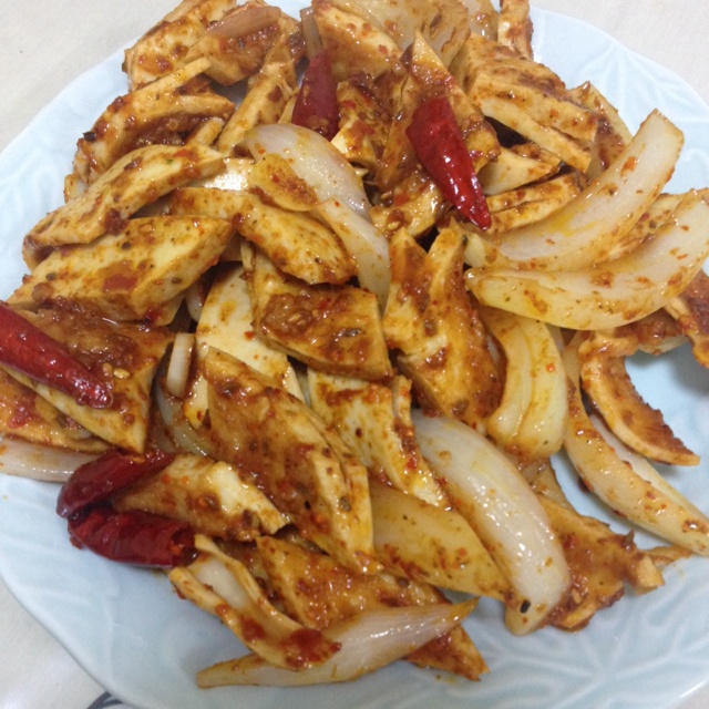 云爱美食做的孜然心管