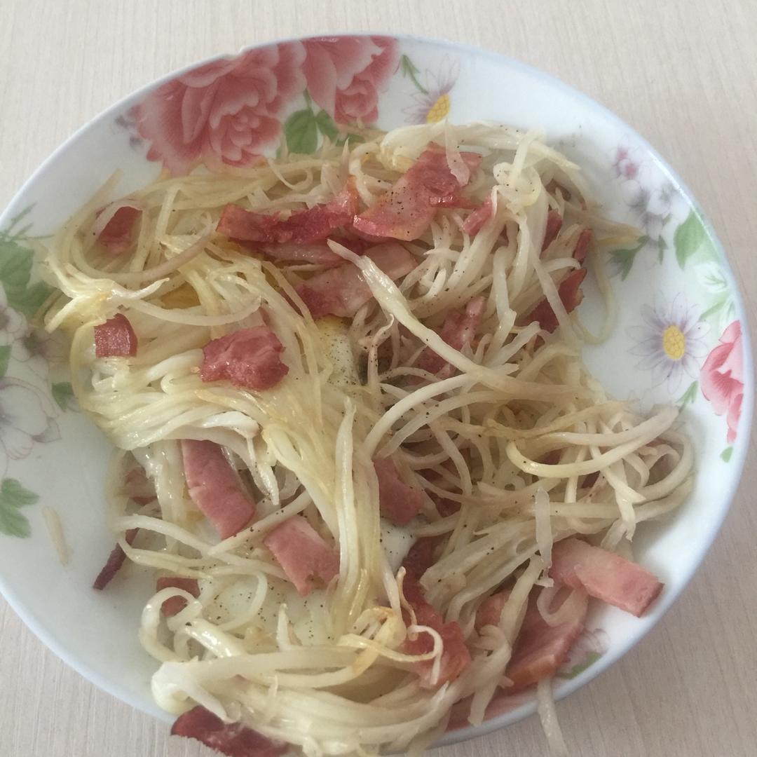 快手早餐—马铃薯火腿蛋