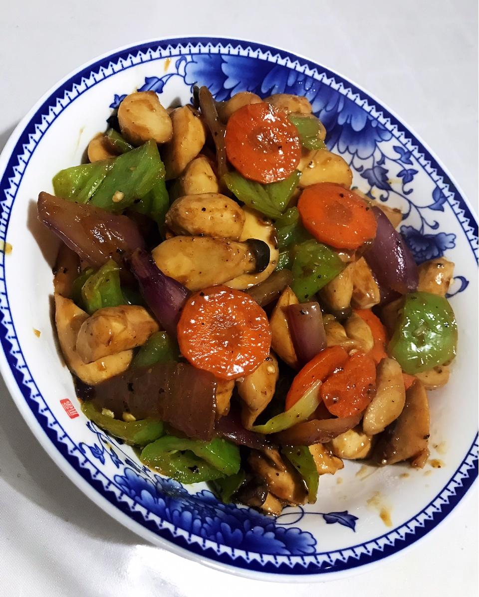 洋葱遇到杏鲍菇