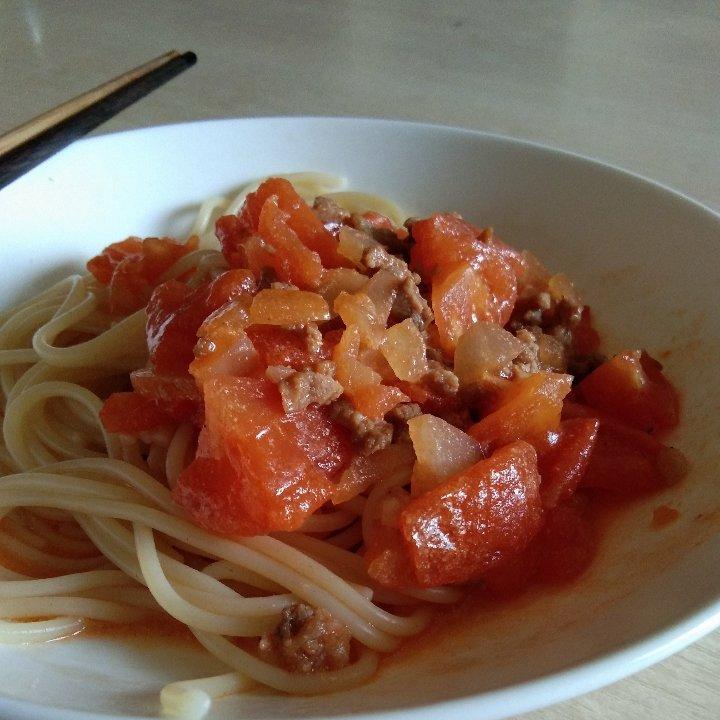 （完胜必胜客的）番茄肉酱意大利面～