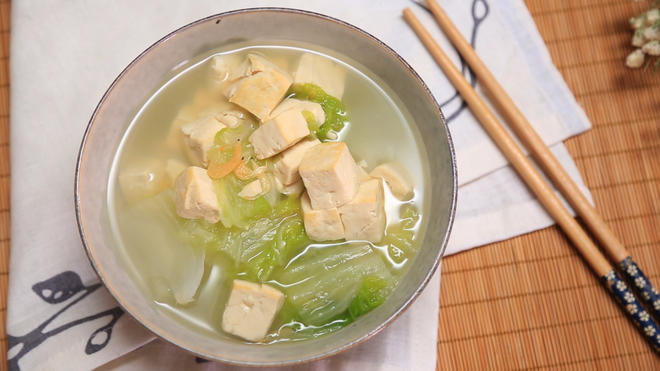 白菜豆腐清汤的做法