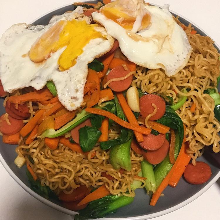 炒方便面 巨好吃哟～