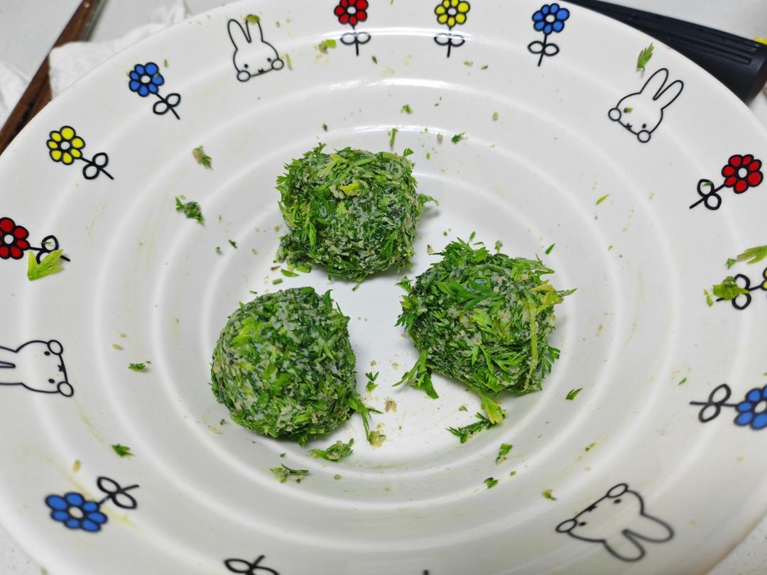 无油萝卜缨菜团子