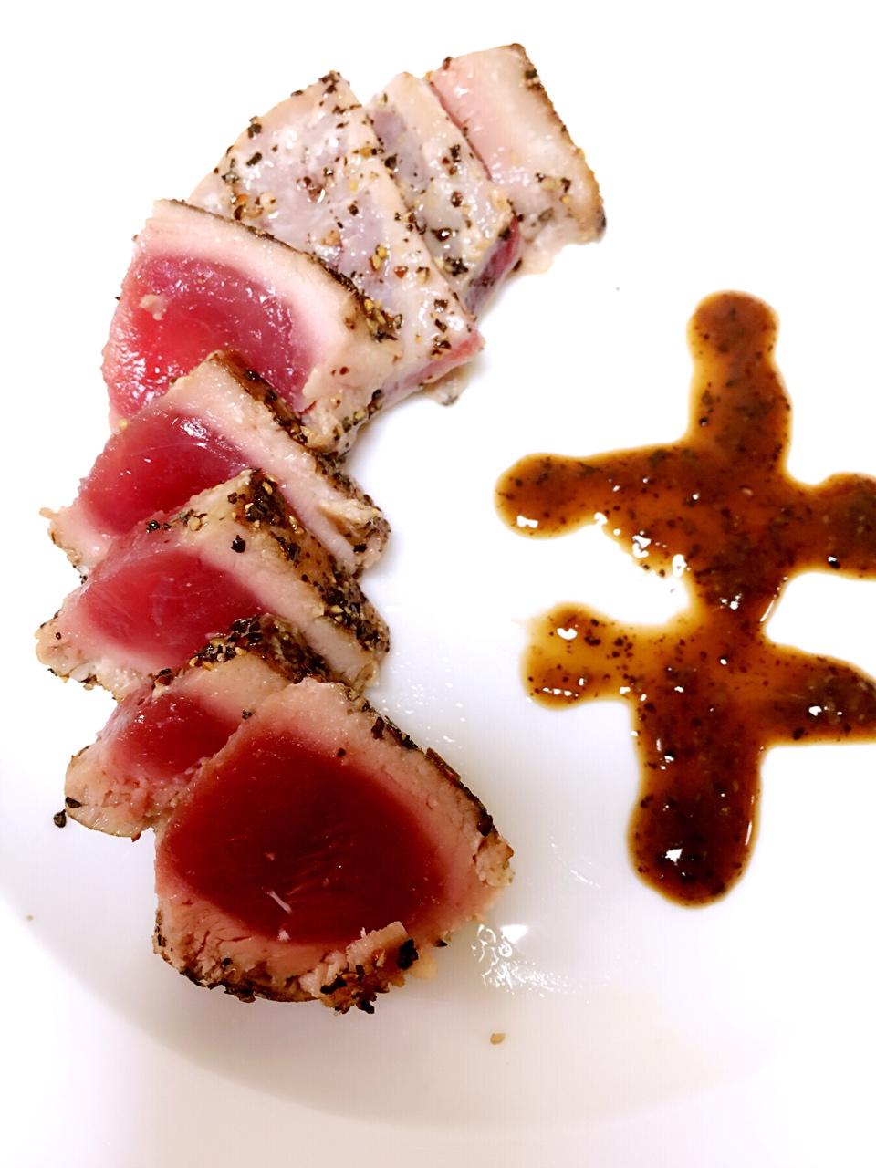 香煎金枪鱼的做法