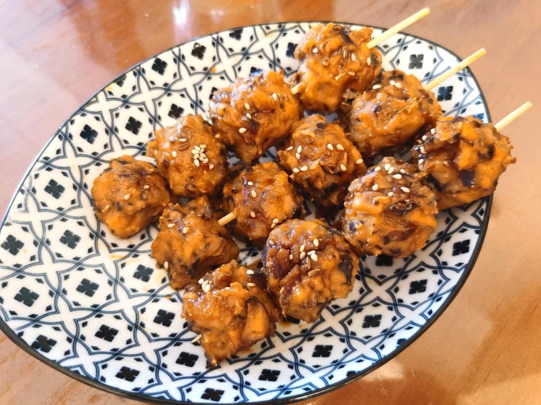 减脂餐/蒸香菇鸡胸肉丸