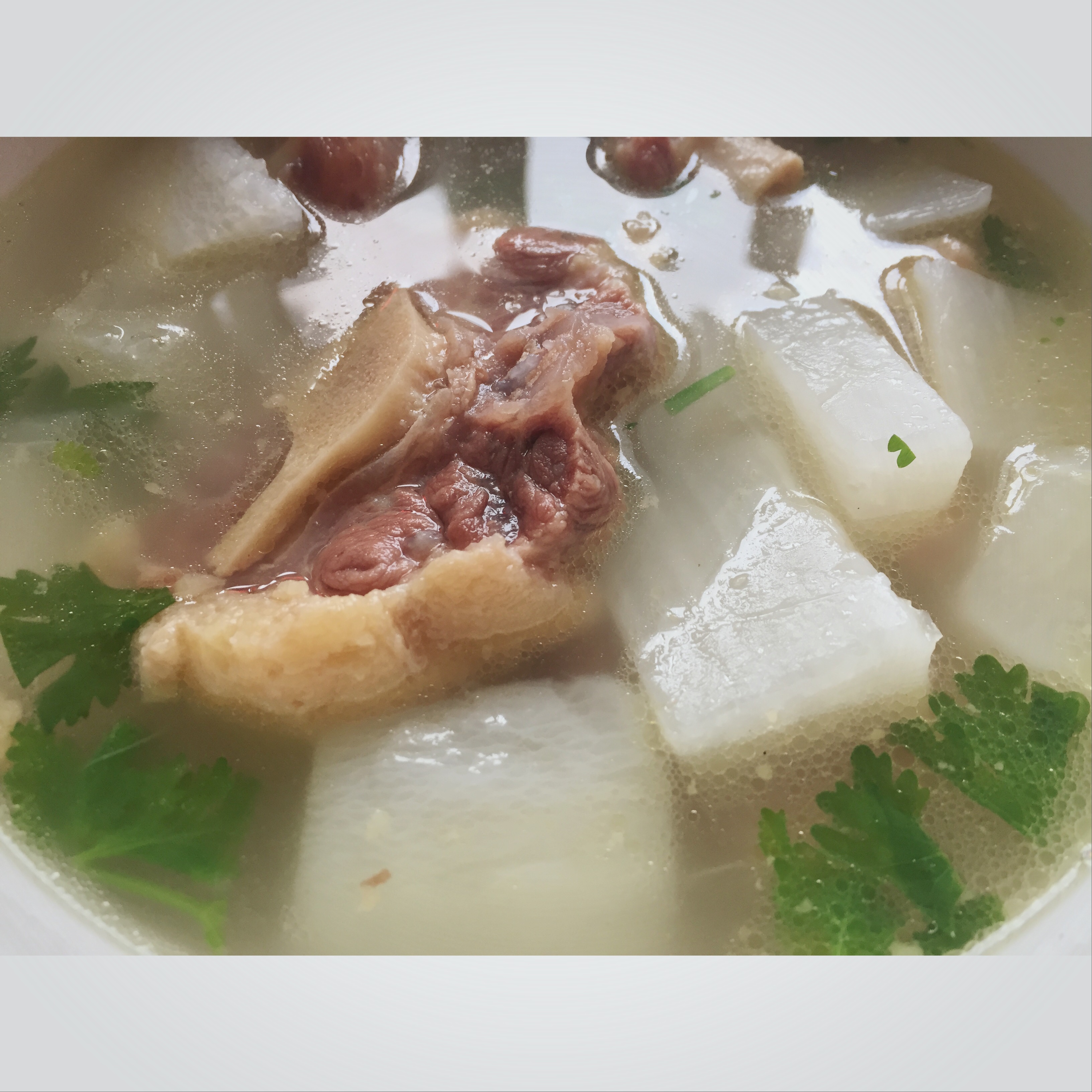 牛尾炖白萝卜汤