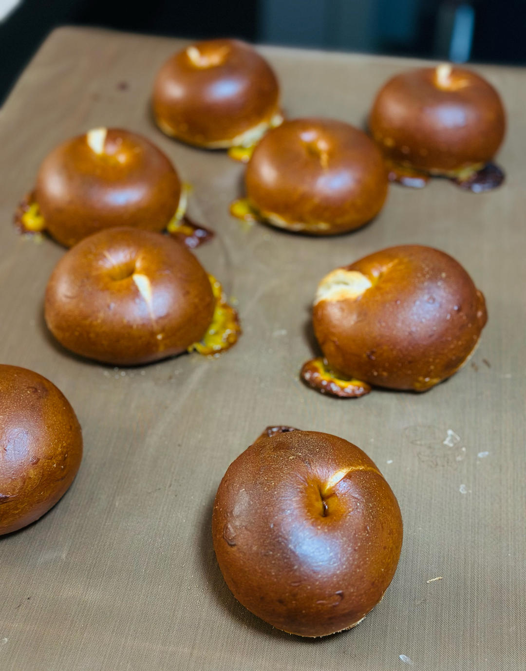 培根芝士碱水贝果