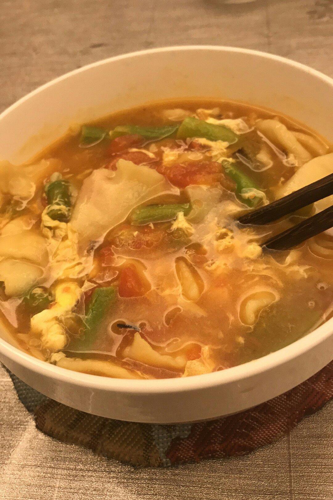 西红柿鸡蛋揪片汤