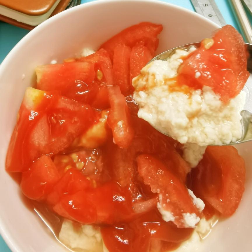 番茄豆花～懒人5分钟get夏日高蛋白低脂甜品