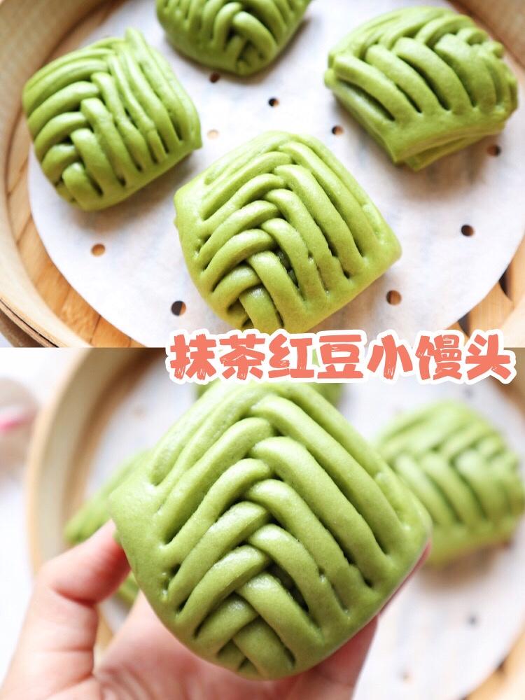 一次发酵❗️水光肌奶香抹茶红豆小馒头