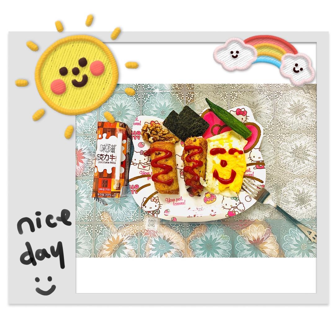 早餐吃什么—火腿吐司卷