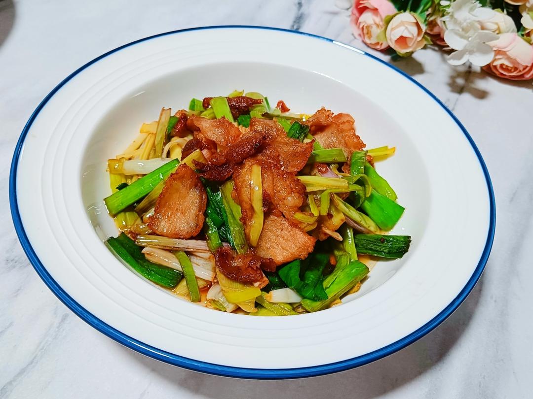 肉丝炒蒜苗