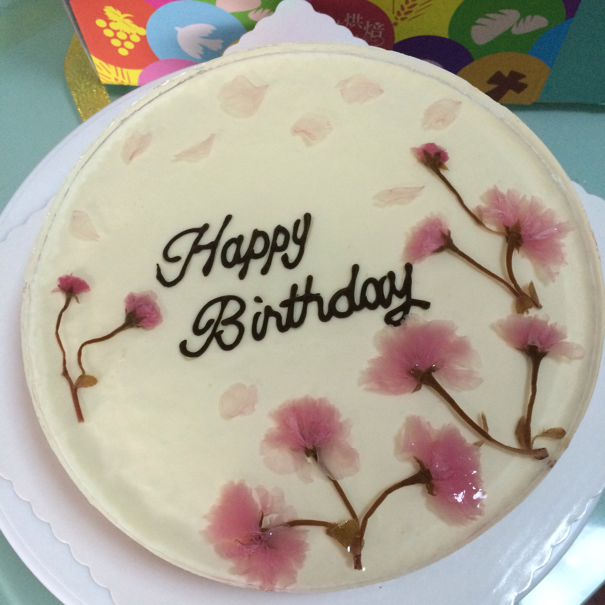 颜值爆表的樱花慕斯。（6寸圆模）