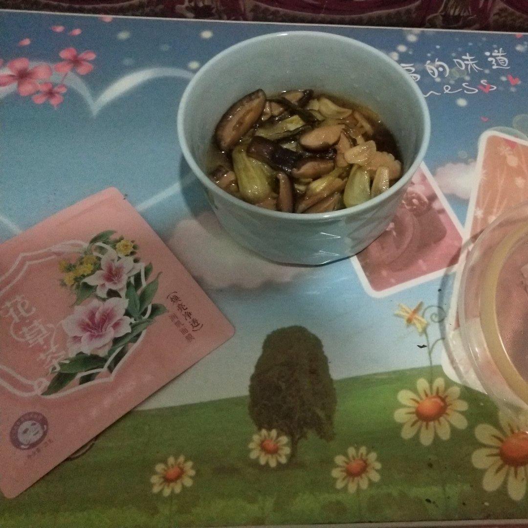 简易版香菇扒油菜