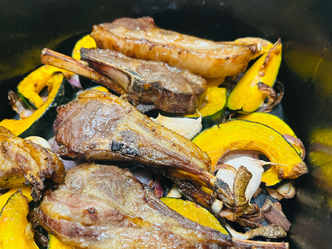 超简单 空气炸锅烤羊排